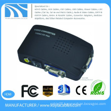 High quality Composite AV to VGA adapter Converter Composite RCA video (CVBS) and S-Video to VGA Converter